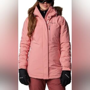 Columbia Pink Ski Jacket with Faux Fur Trim